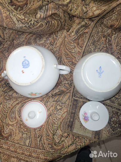 Чайник заварочный, сахарница, чайница