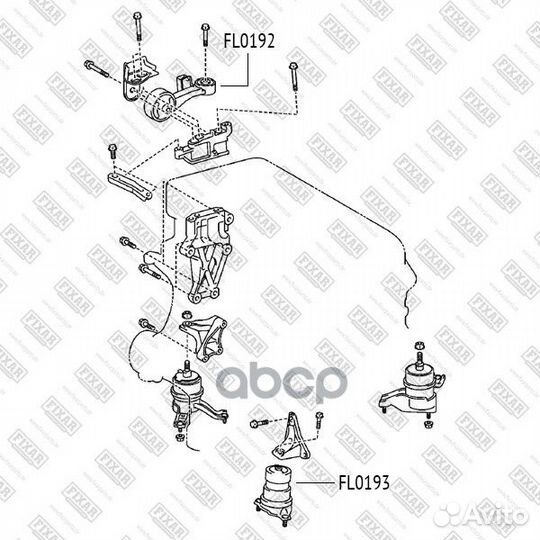 Опора двигателя передняя FL0193 fixar