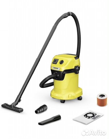 Строительный пылесос karcher wd3 (с розеткой)