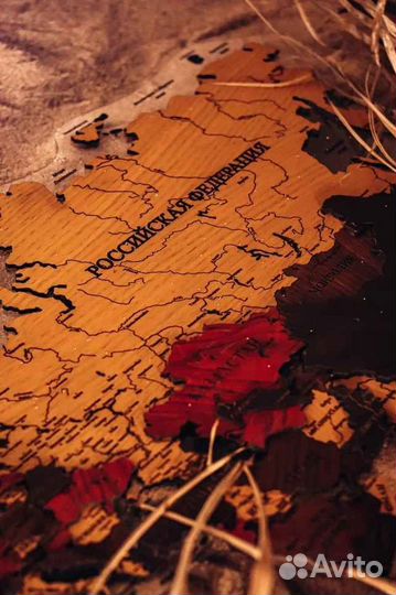 Деревянные карты мира