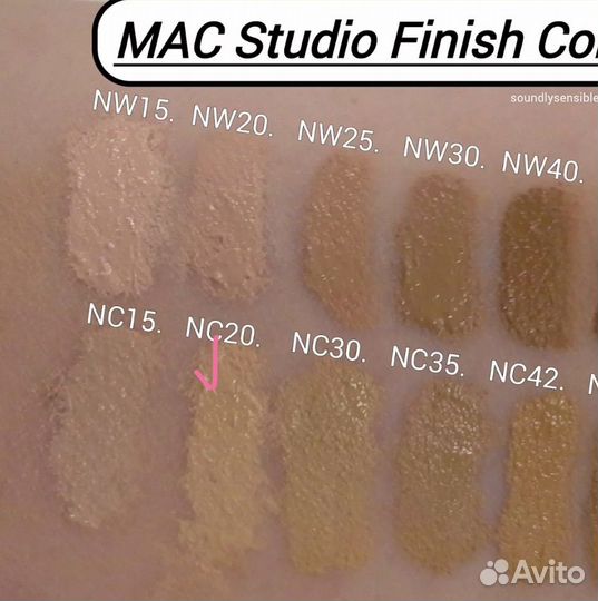 Корректор Mac studio finish nc20 консилер