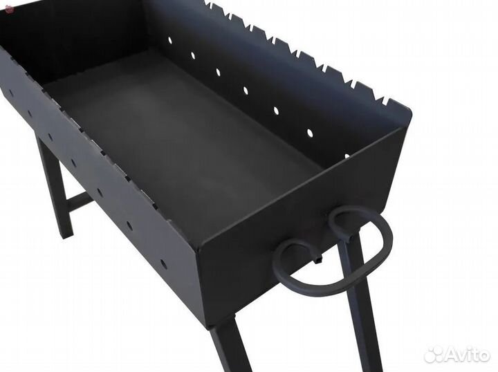 Мангал 3 мм 60х30х16 см, складные ножки