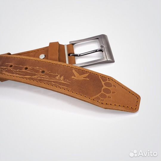 Ремень мужской для охотников из натуральной кожи