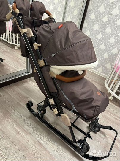 Санки коляска Ника 7-8К механизм качания Premium