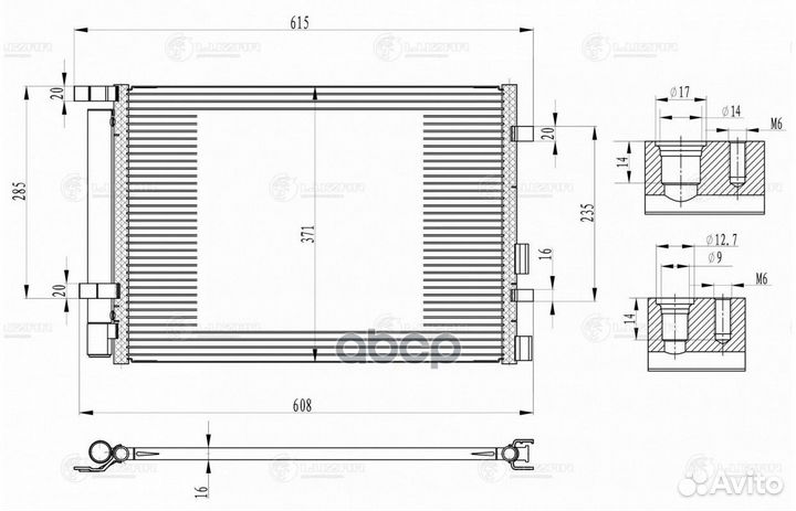 Конденсер hyundai I20 09- lrac0801 luzar