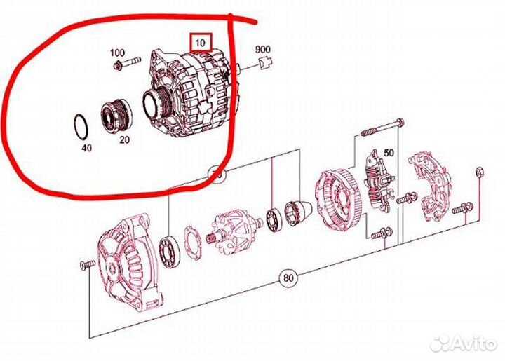 Б/У генератор Есть посторонний шум, оригиналnnУ
