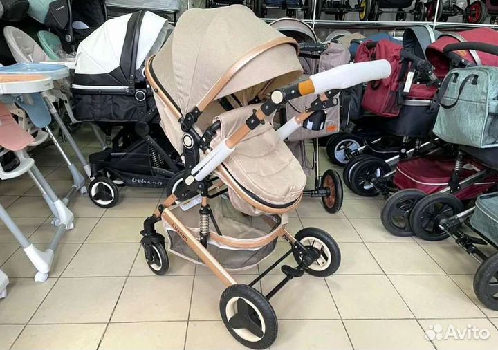 Коляска 3в1 трансформер Новая (крем )