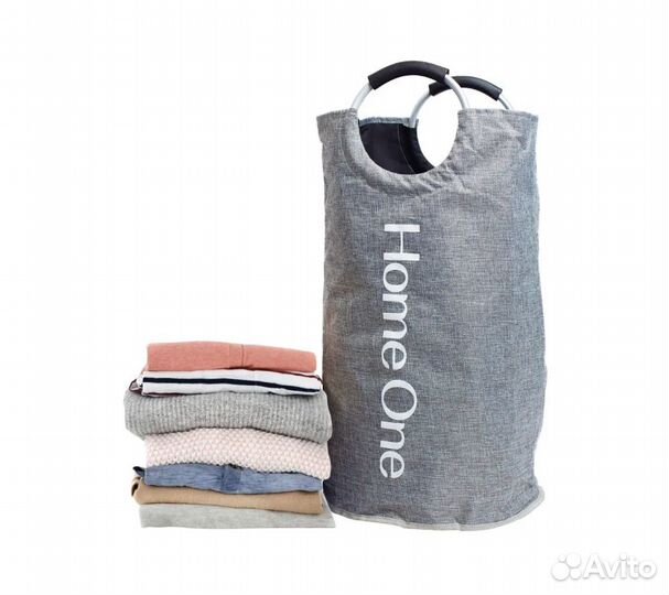 Корзина для белья Home One, 72х35, полиэстер, серы