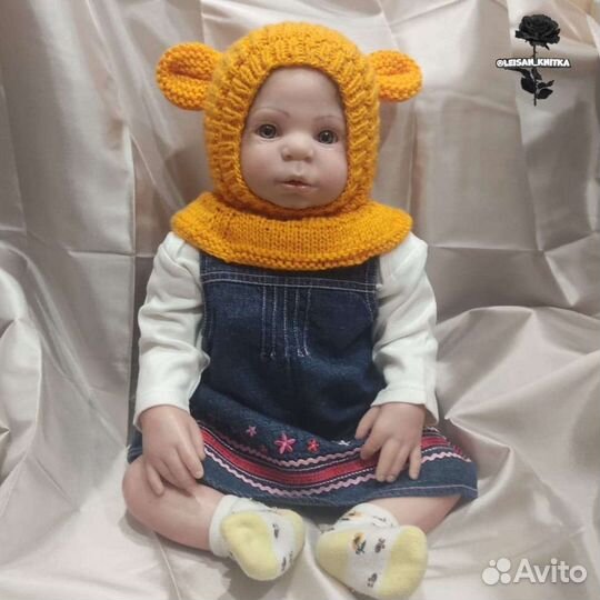 Шапочка-шлем вязанный