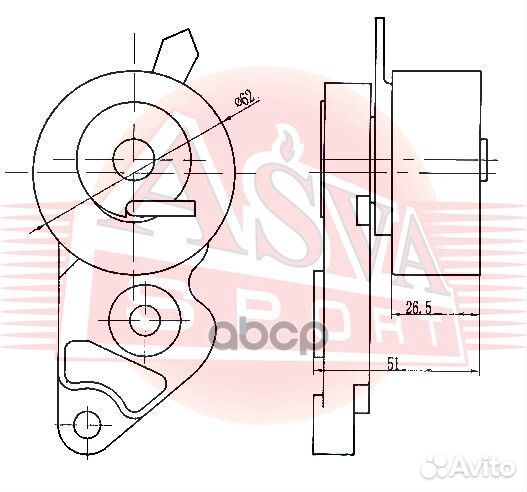 Натяжитель ремня грм fdbt002 asva