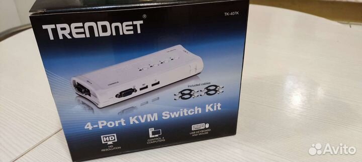 4-Port USB KVM Переключатель Switch Kit TK-407K