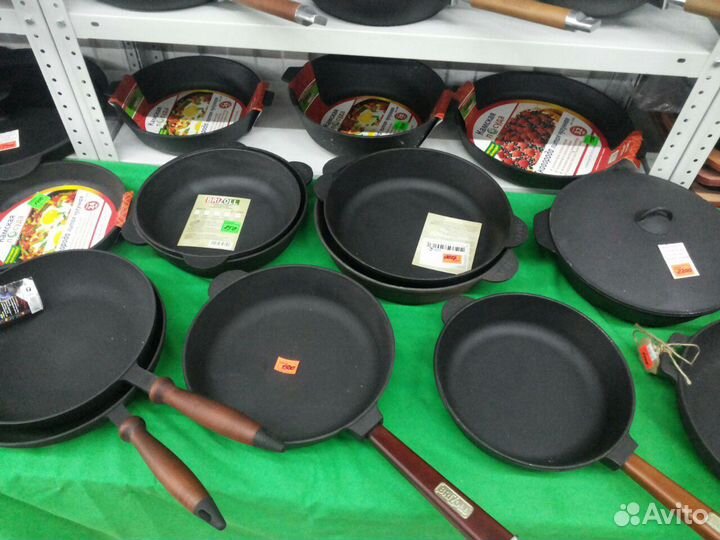 Чугунные сковороды,жаровни,сотейники