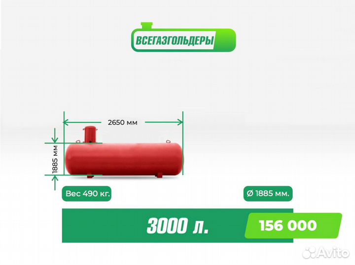 Газгольдер 3000 л. Доставка Сегодня / Установка