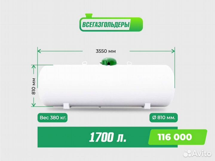 Газгольдер 1700 л. Установка Под Ключ / В наличии