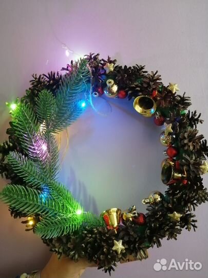 Новогодний венок на дверь