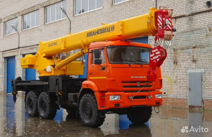 Аренда и услуги автокрана, 25 т, 28 м, с гуськом 5 м