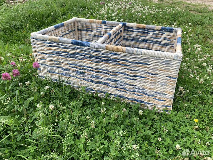 Короб для белья плетеный