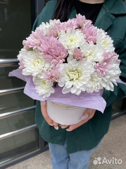 Коробочка из хризантем