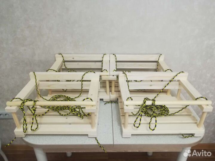 Качели деревянные, детские подвесные