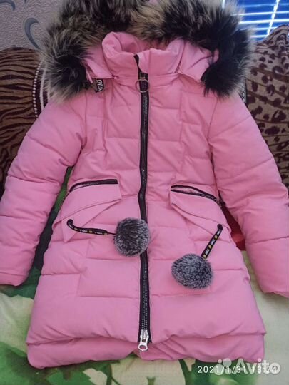 Пуховик для девочки 128
