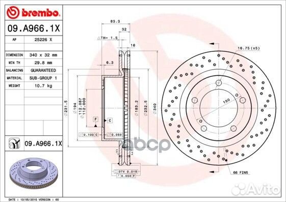 Диск тормозной toyota/lexus land cruise/LX570 0