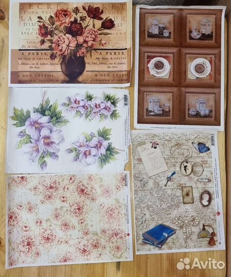 Декупаж: карты, салфетки, фурнитура для шкатулок