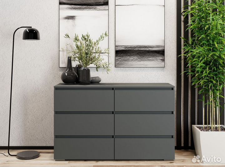 Комод Idea новый в цвете графит