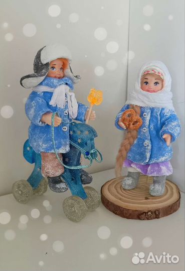 Ватные елочные игрушки