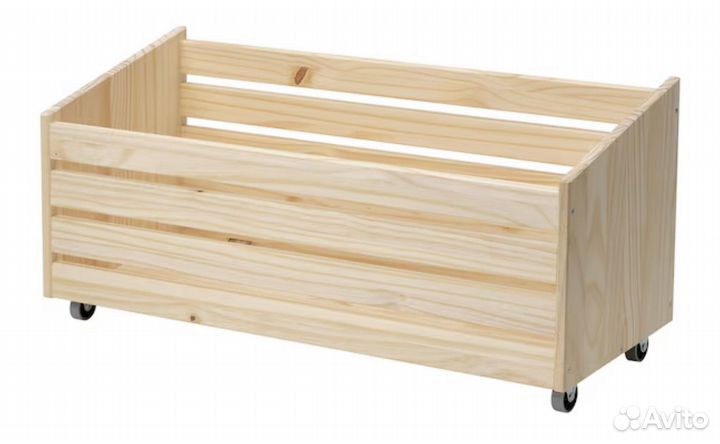 Ivar IKEA Ящик для хранения, на колесиках, сосна