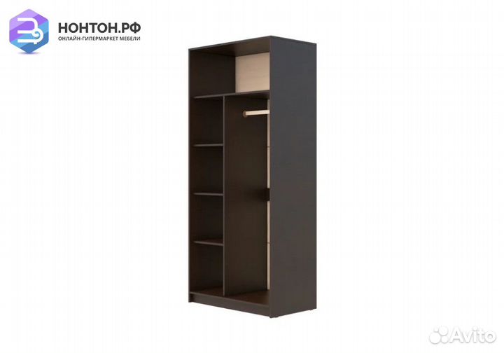 Шкаф 2-створчатый Эва с декором венге / дуб молочн