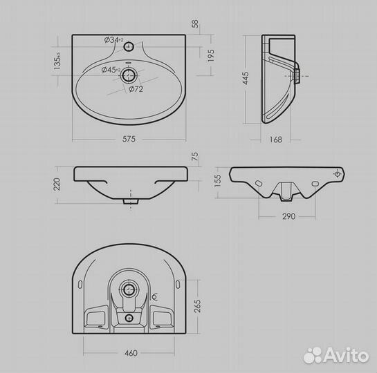 Раковина в ванную Sanita