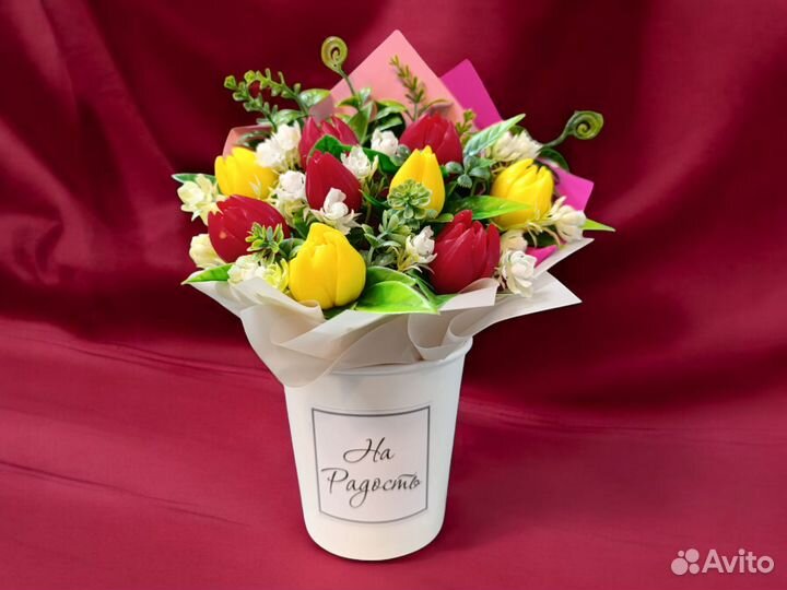 Тюльпаны мыло ручной работы, 8 марта