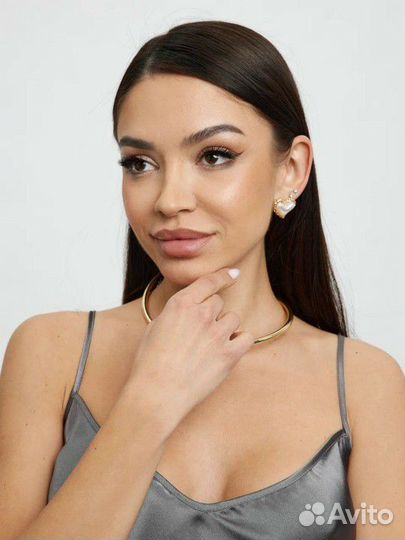 Трендовые Серьги с жемчугом пуссеты