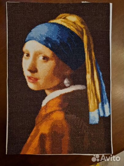 Картина ручной работы техника счетный крест