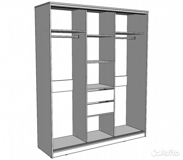 Шкаф купе новый 200/240/60