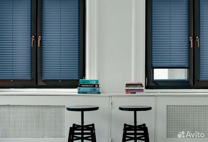 Шторы плиссе и гофре на полоточные окна