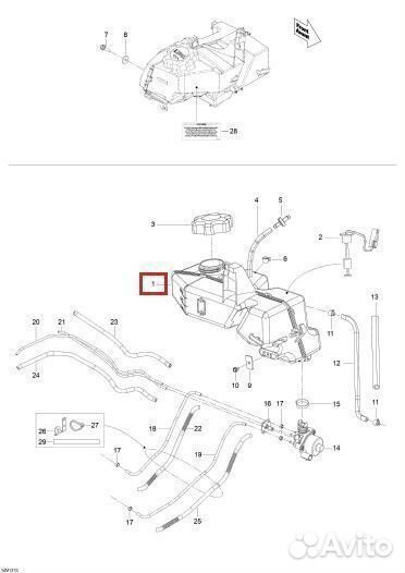 519000340 Бак масляный XU Ski-Doo 519000340