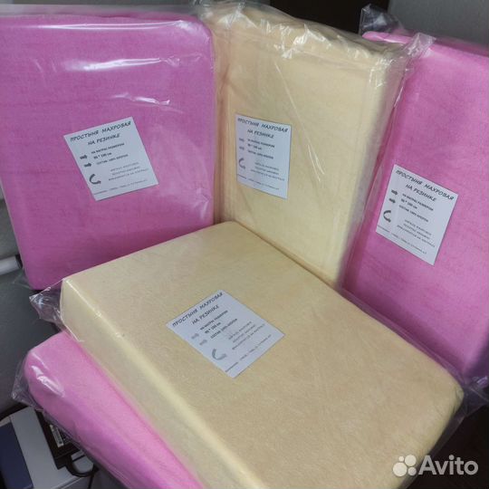 Простынь махровая на резинке