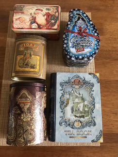 Жестяные банки от чая и духов