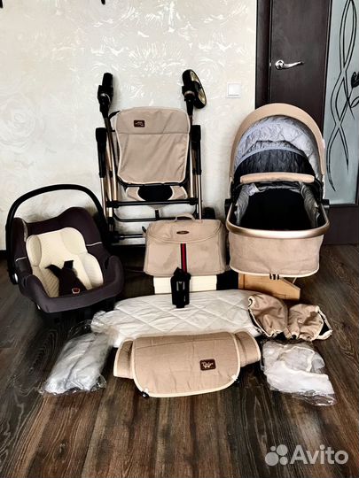 Коляска 2в1+Автокресло Суперлегкая