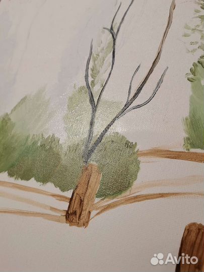 Холст 35*45 грунтованный на подрамнике б/у