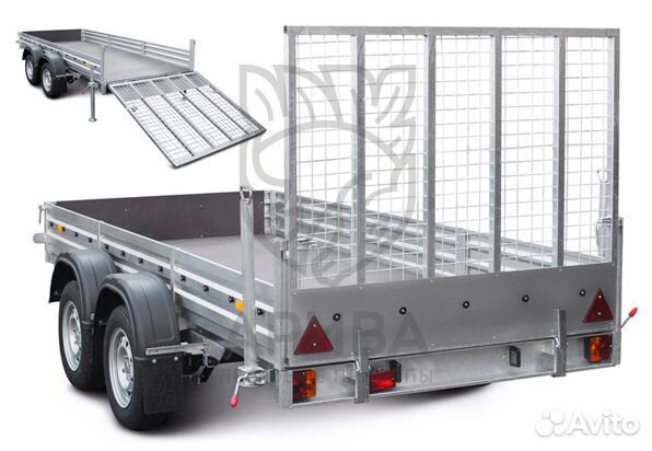 Прицеп с трапом мзса 817732.022 для заезда и съезд