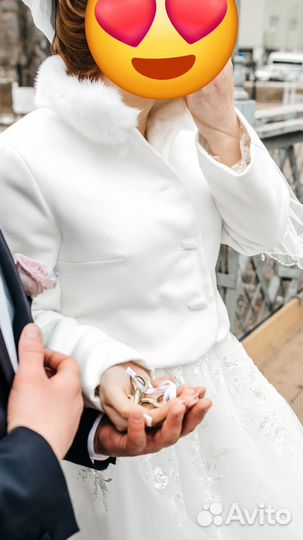Свадебная шубка накидка