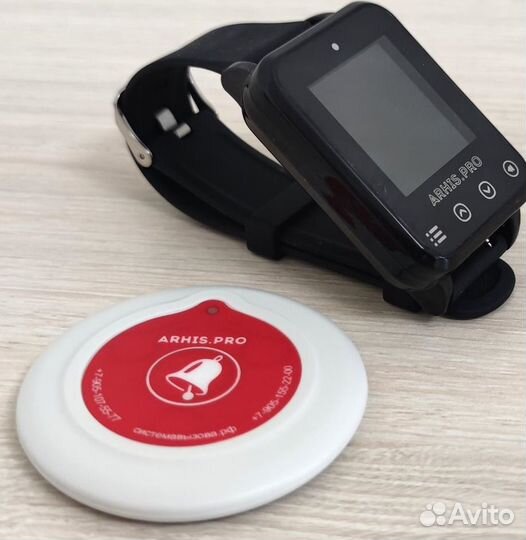 Влагозащищенный пейджер, кнопка вызова официанта