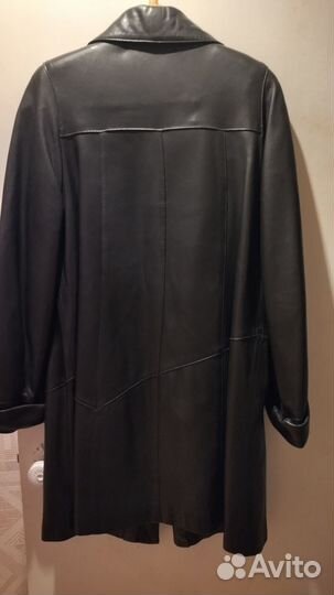 Кожаное пальто женское финское 46-48р