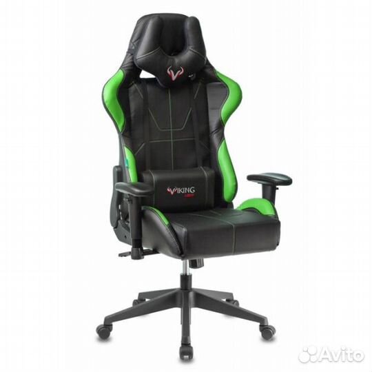 Кресло игровое Бюрократ viking 5 aero lgreen черны