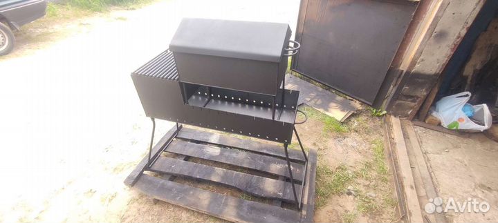 Мангал+ коптильня