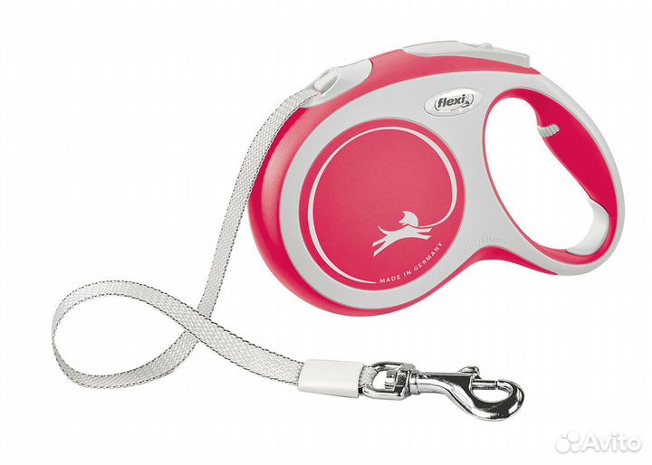 Flexi рулетка-ремень для собак, красная