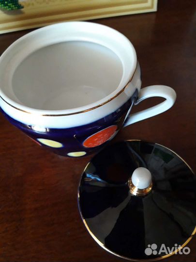 Чайник заварочный ссср,сахарница Кобальт