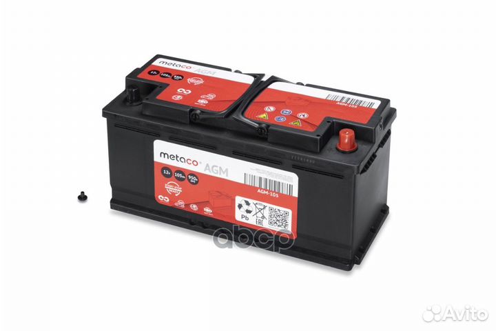 Аккумулятор metaco 105Ач. 950А 393х175х190 (R)